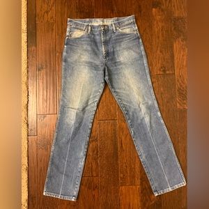 Wrangler 936 Cowboy Cut PWD Jeans - Blue Wash - 35x34